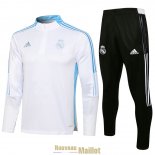 Real Madrid Sweat Entrainement White II + Pantalon Black II 2021/2022