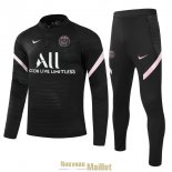 PSG Sweat Entrainement Black + Pantalon Black 2021/2022