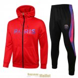 PSG x Jordan Veste Capuche Red + Pantalon Black 2021/2022