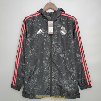 Real Madrid Vestes Coupe Vent Black Pattern 2021/2022