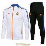 Real Madrid Veste White II + Pantalon Black II 2021/2022